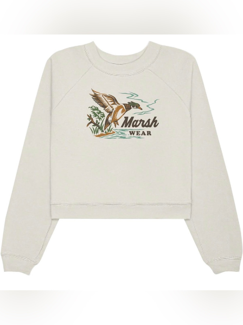Marsh Wear Women Heritage Duck Crew Long Sleeve Sweateshirt - Picture 3 of 4